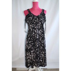 Calvin Klein Black and White Sleeveless Dress for Women Size 12